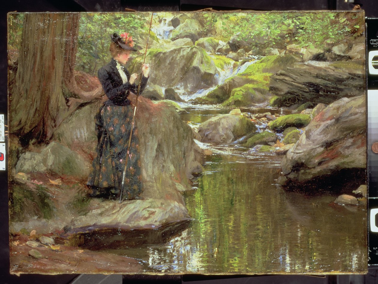 Návnada na vlasec (olej na plátně) od Francis Coates Jones