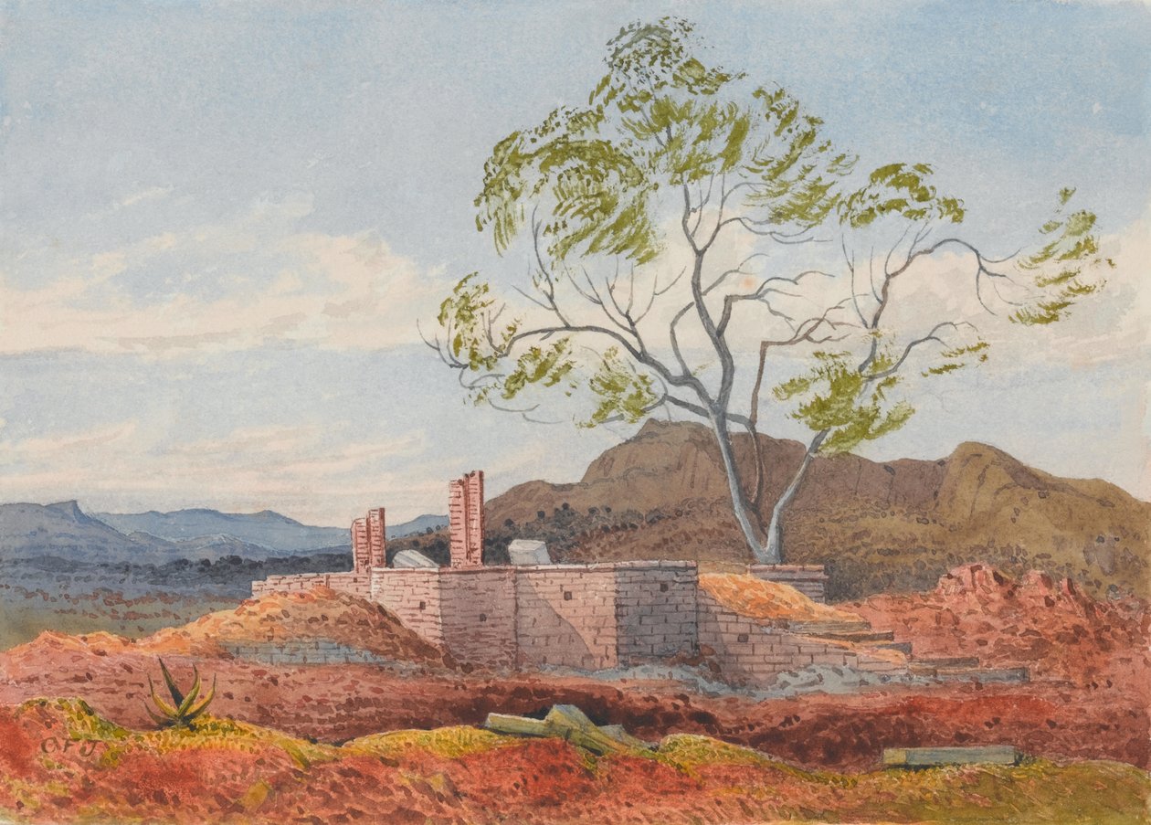 Zřícenina v Agoola, Tigre od Francis Cornelius James