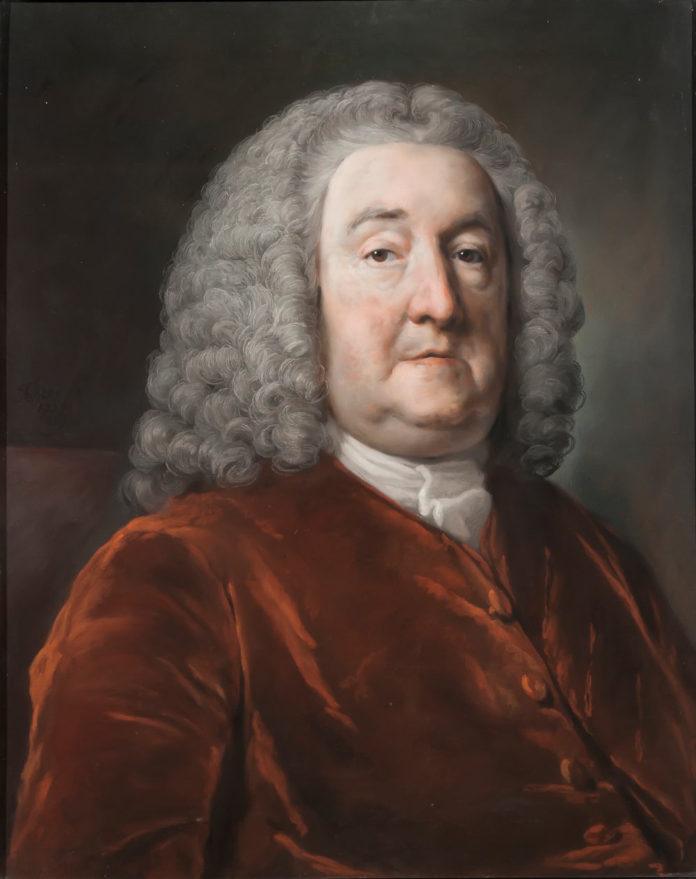 Portrét sira Edwarda Hulse, 1. baronet, 1757 (pastel na papíře) od Francis Cotes