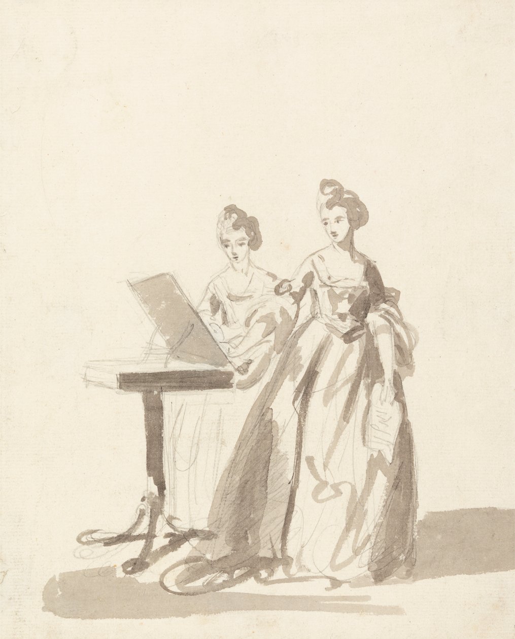 Studie k portrétu princezny Louisy a královny Caroline Matildy z Dánska od Francis Cotes