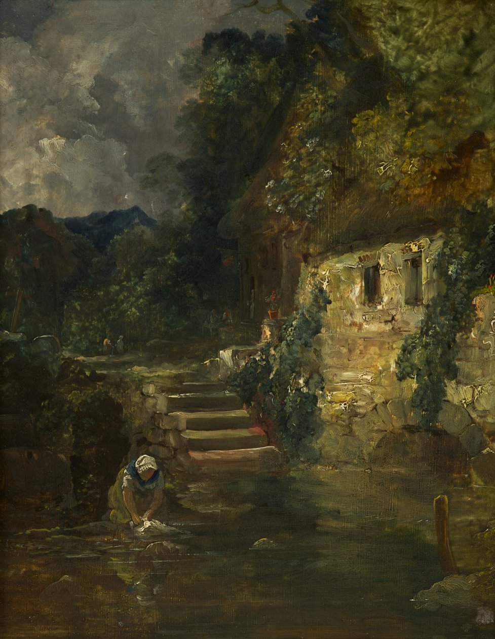 Mlýn poblíž Tintern, c. 1824-26 (olej na desce, mahagon) od Francis Danby