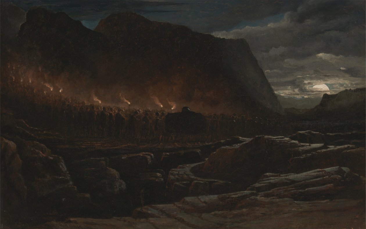 Pohřeb náčelníka hory od Francis Danby