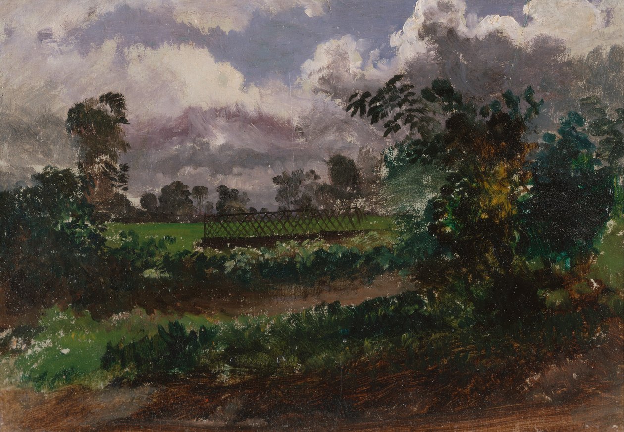 Pohled přes zahradu umělce z jeho domu v Exmouth, Devonshire od Francis Danby