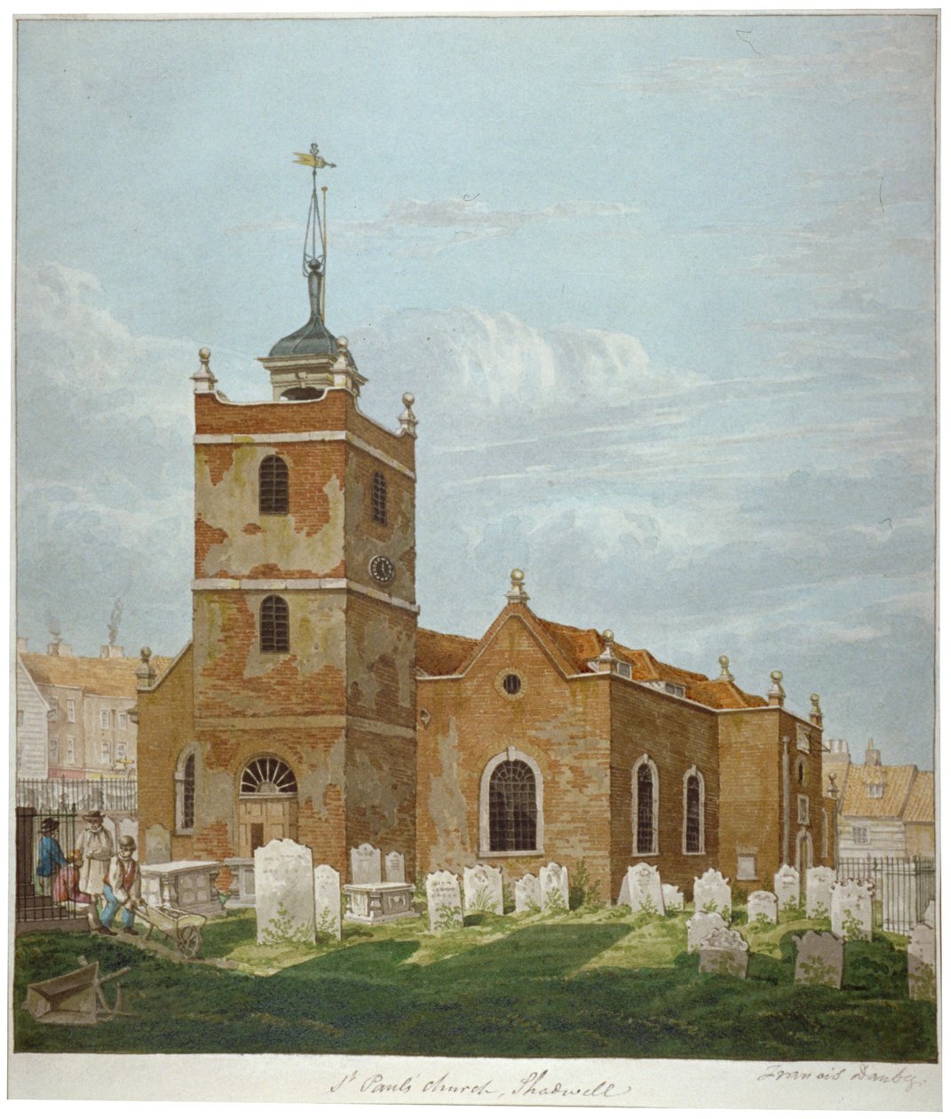 Kostel svatého Pavla, Shadwell, Londýn, c1810 od Francis Danby