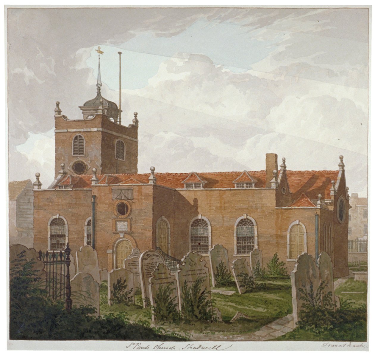 Kostel svatého Pavla, Shadwell, Londýn, c1810 od Francis Danby
