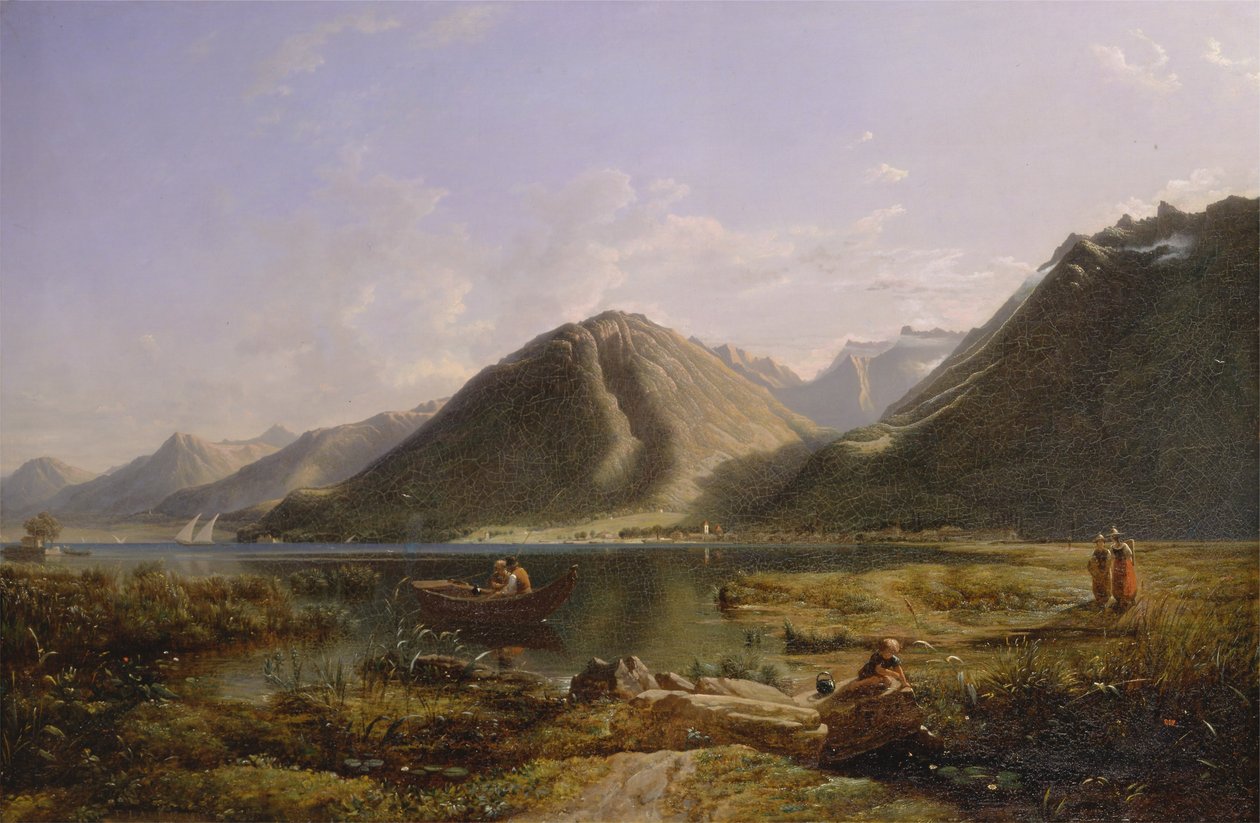 Konec Ženevského jezera od Francis Danby