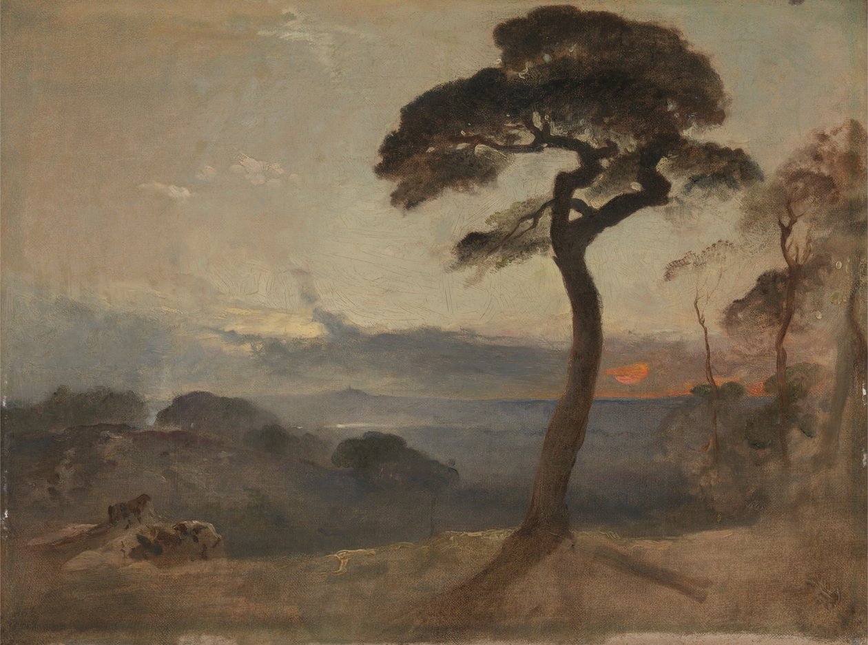 Hampstead Heath, západ slunce od Francis Danby