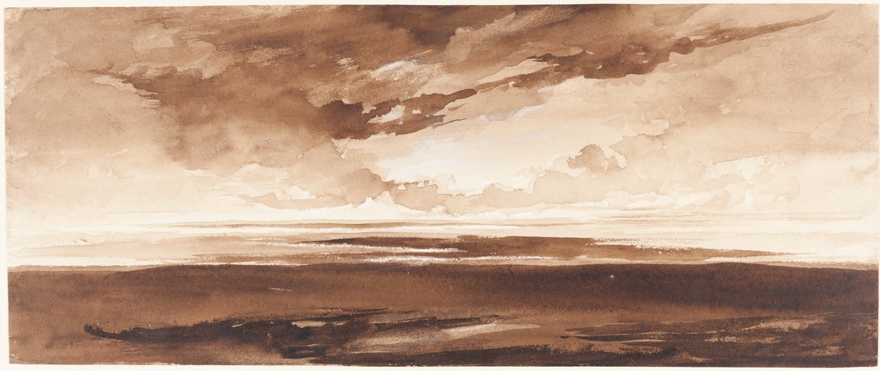 Panorama pobřeží při západu slunce od Francis Danby