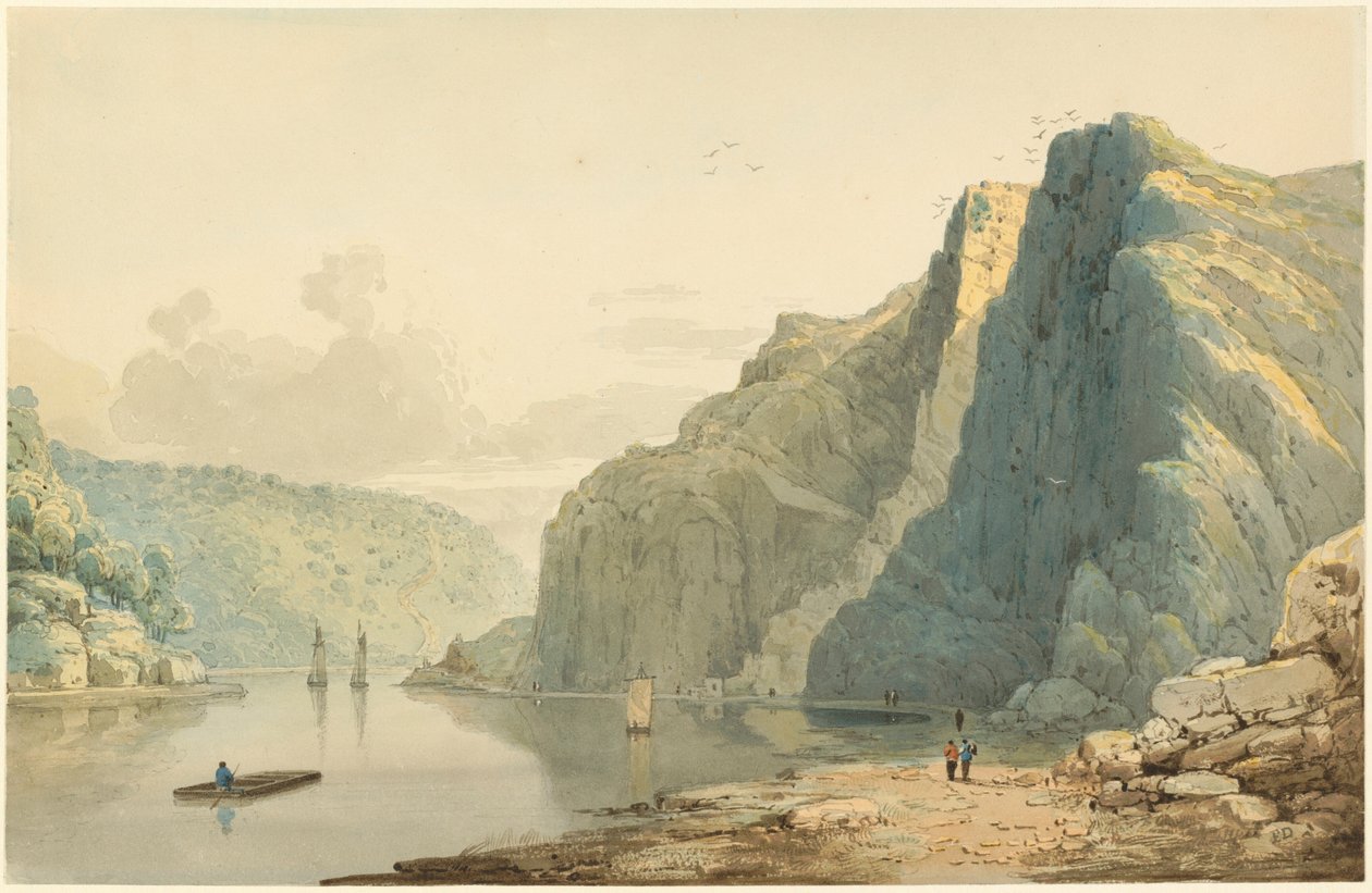 Skalní útvary u Saint Vincent a soutěska Avon od Francis Danby