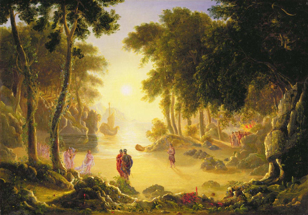 Začarovaný ostrov (olej na plátně) od Francis Danby