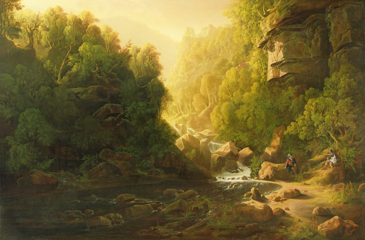 The Mountain Torrent, cca 1820-30 (olej na plátně) od Francis Danby