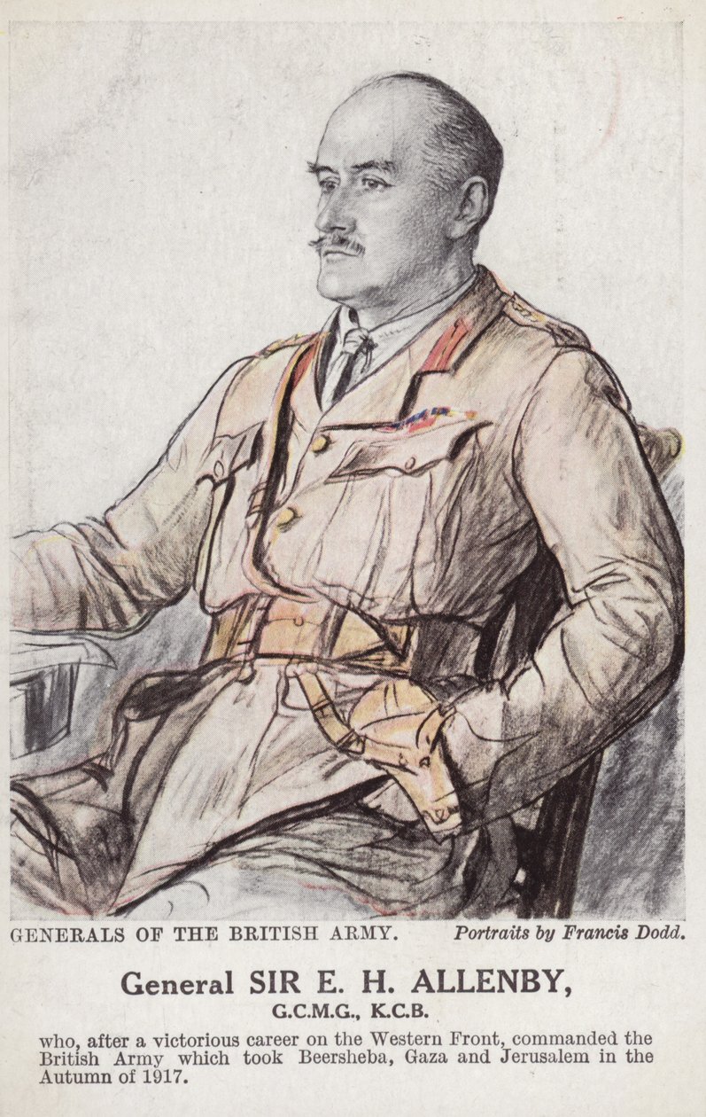 Generál Sir E. H. Allenby (barevná litografie) od Francis Dodd