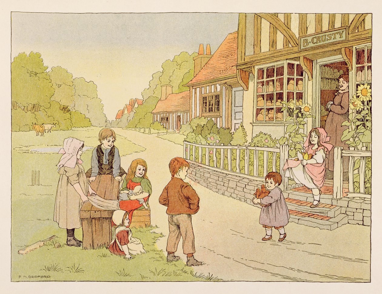 Pekařský krámek z knihy "Kniha obchodů od Francis Donkin Bedford