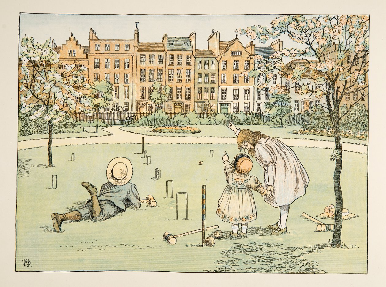 Kominík, z knihy Čtyři a dvacet dělníků, pub. 1900 (barevná litografie) od Francis Donkin Bedford