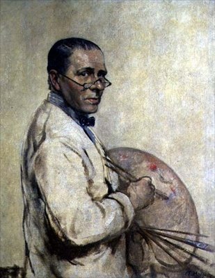 Portrét umělce Sira Williama Orpena (1878-1931) kolem roku 1932 (olej na plátně) od Francis Edwin Hodge