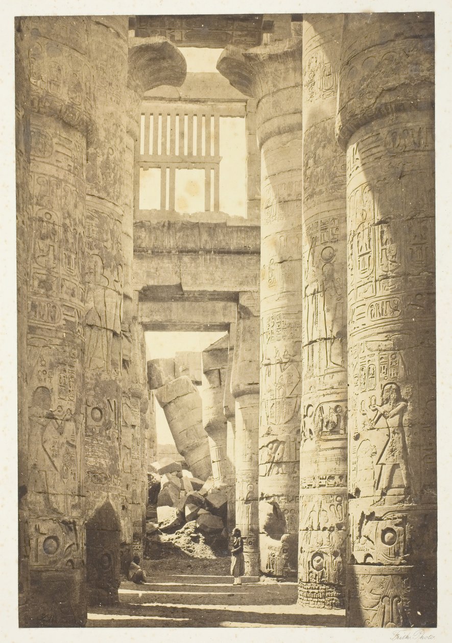 Interiér Sloupového sálu, 1857, tištěno 1862. od Francis Frith