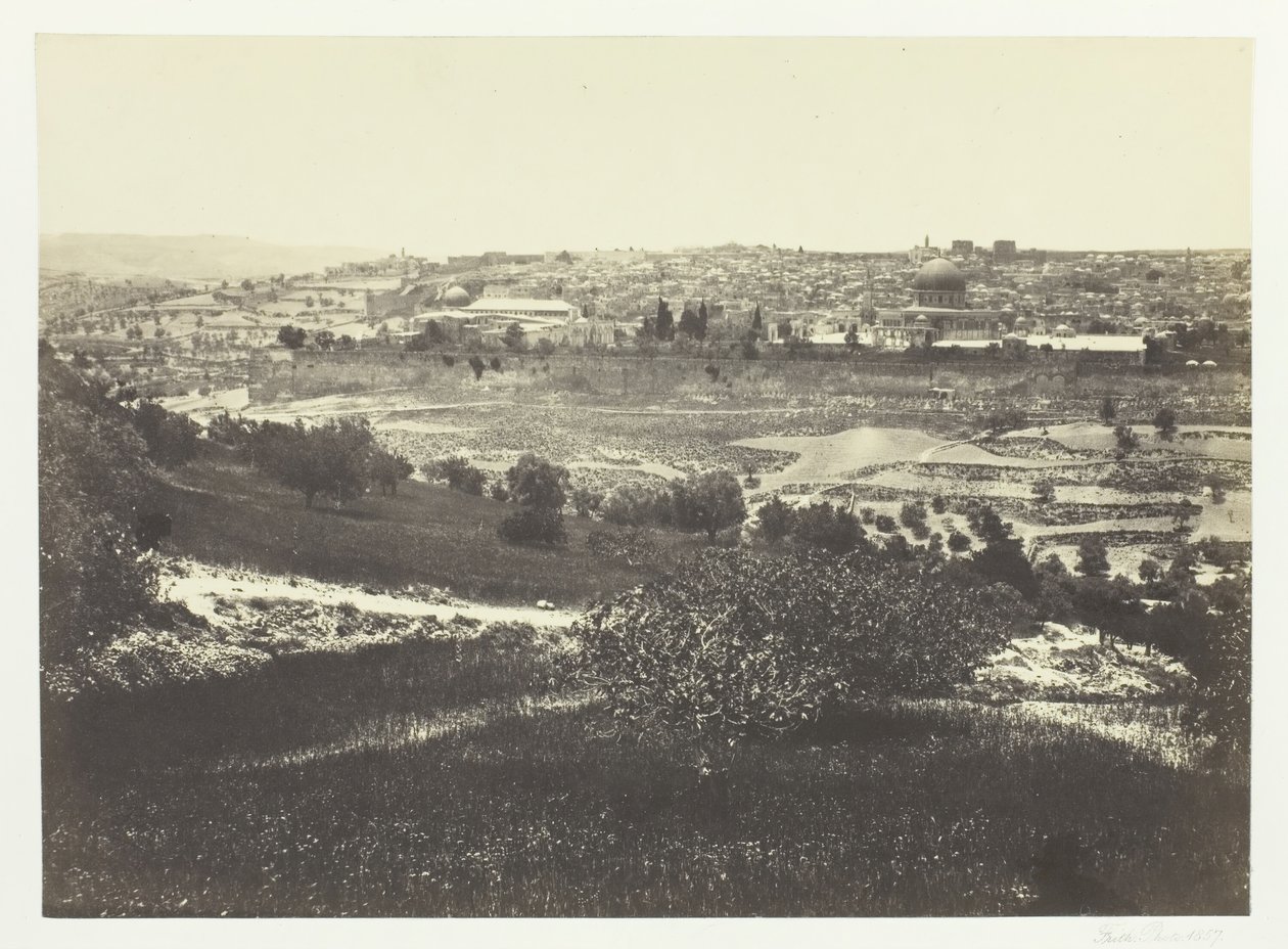 Jeruzalém, z Olivetské hory, č.1, 1857. od Francis Frith