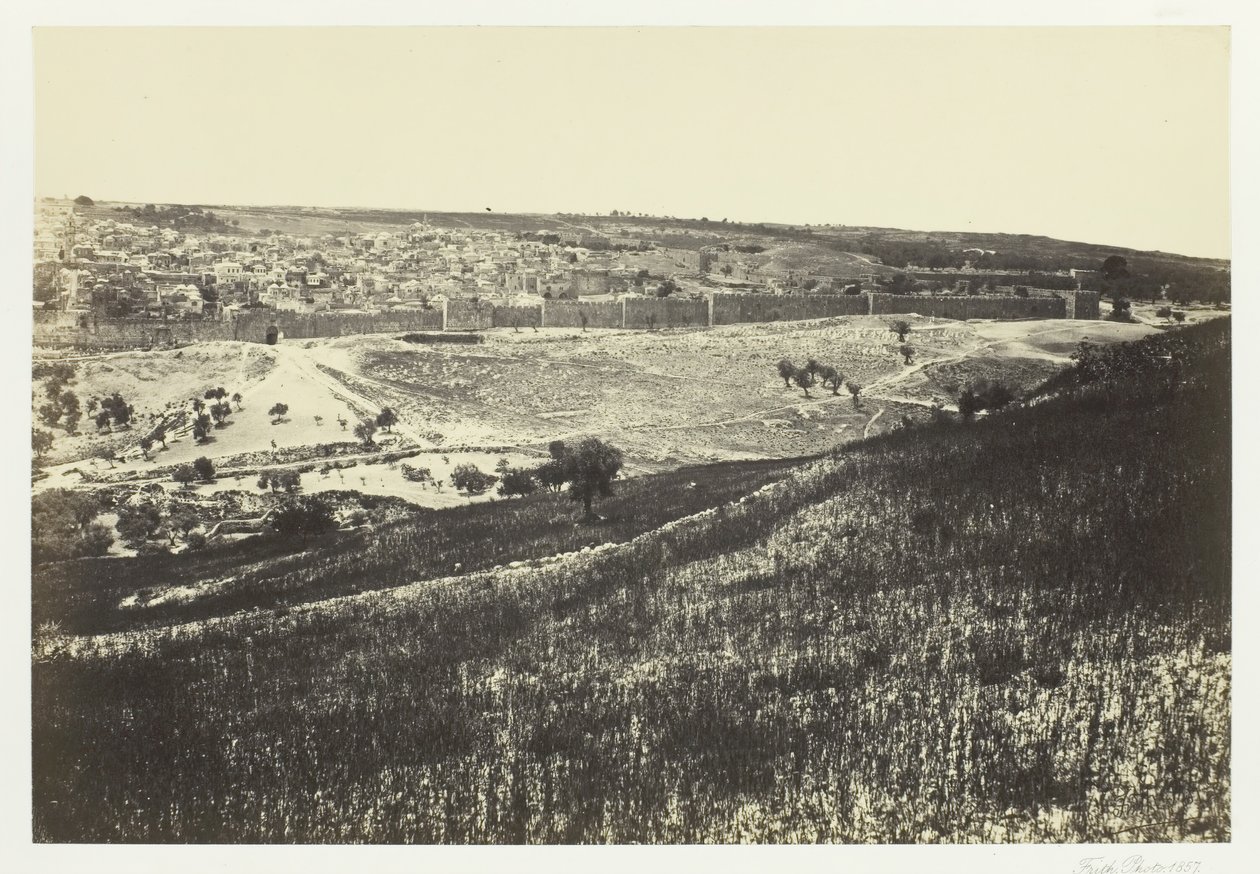 Jeruzalém, z Olivetské hory, č.2, 1857. od Francis Frith