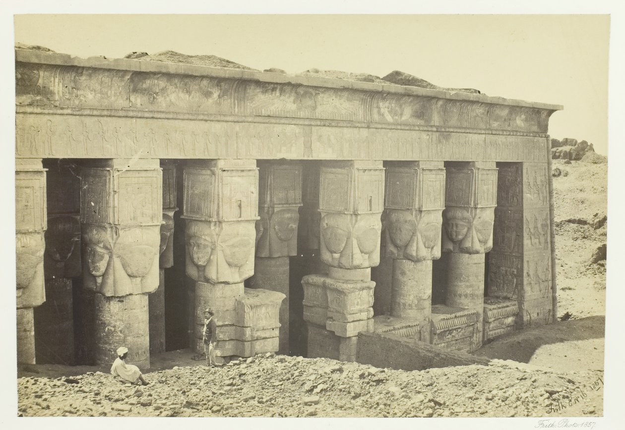 Portico of the Temple of Dendera, 1857. od Francis Frith