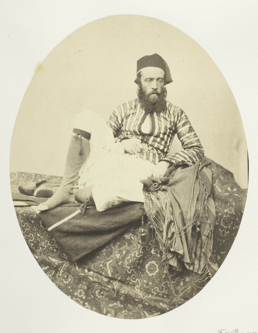 Portrét, turecký letní kostým od Francis Frith