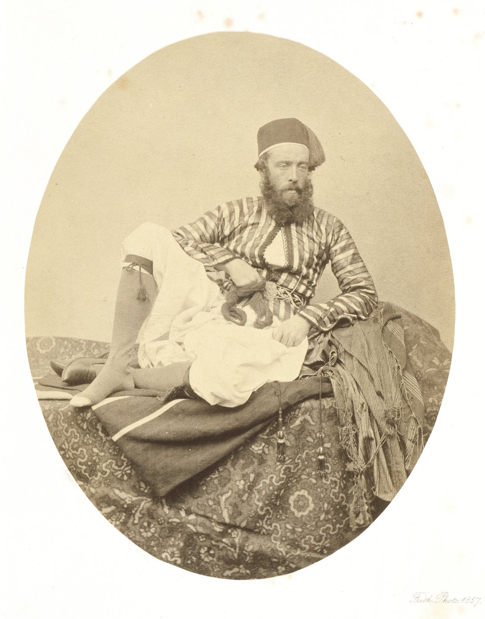 Portrét, turecký letní oděv od Francis Frith