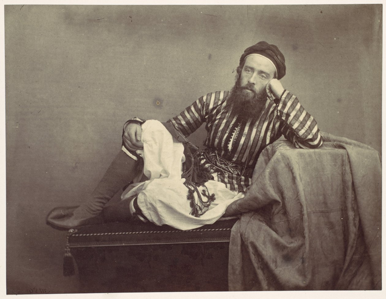 Portrét, turecký letní kroj od Francis Frith
