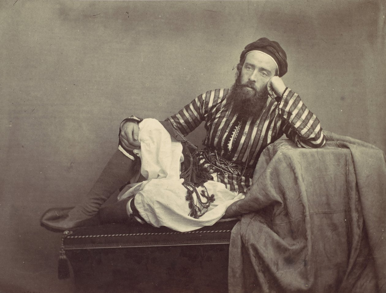 Portrét, turecký letní kostým, 1857. od Francis Frith