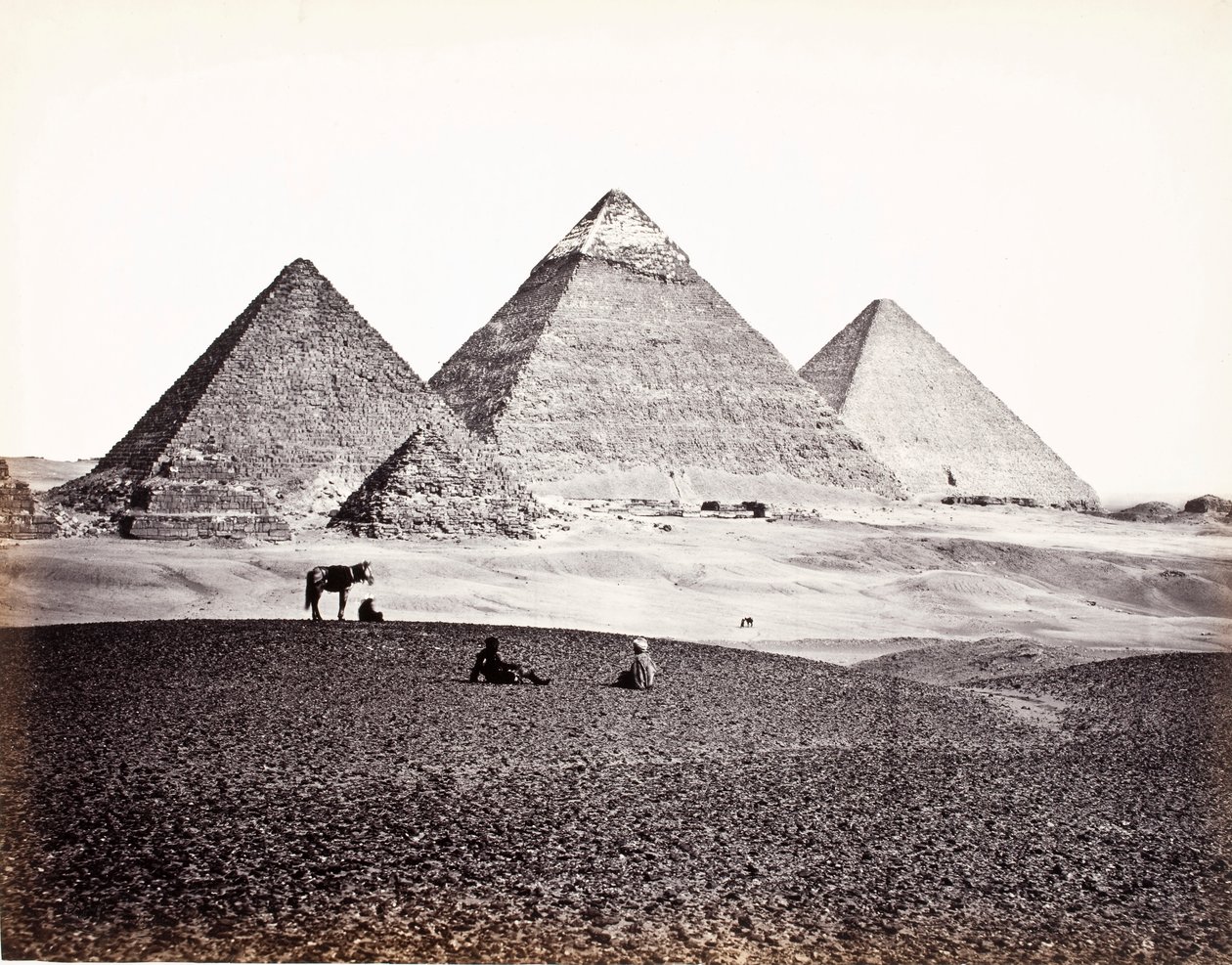Pyramidy v El-Geezeh (z jihozápadu) od Francis Frith