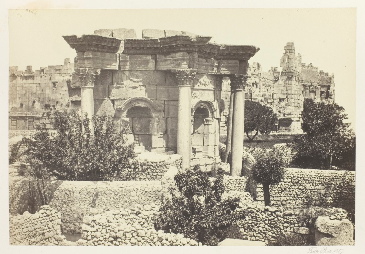 Kruhový chrám, Baalbek od Francis Frith