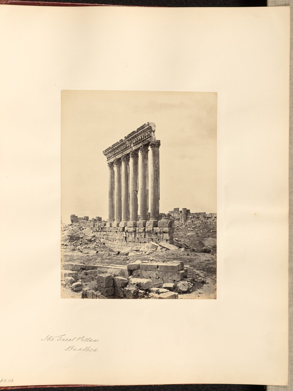 Velké sloupy, Baalbek od Francis Frith