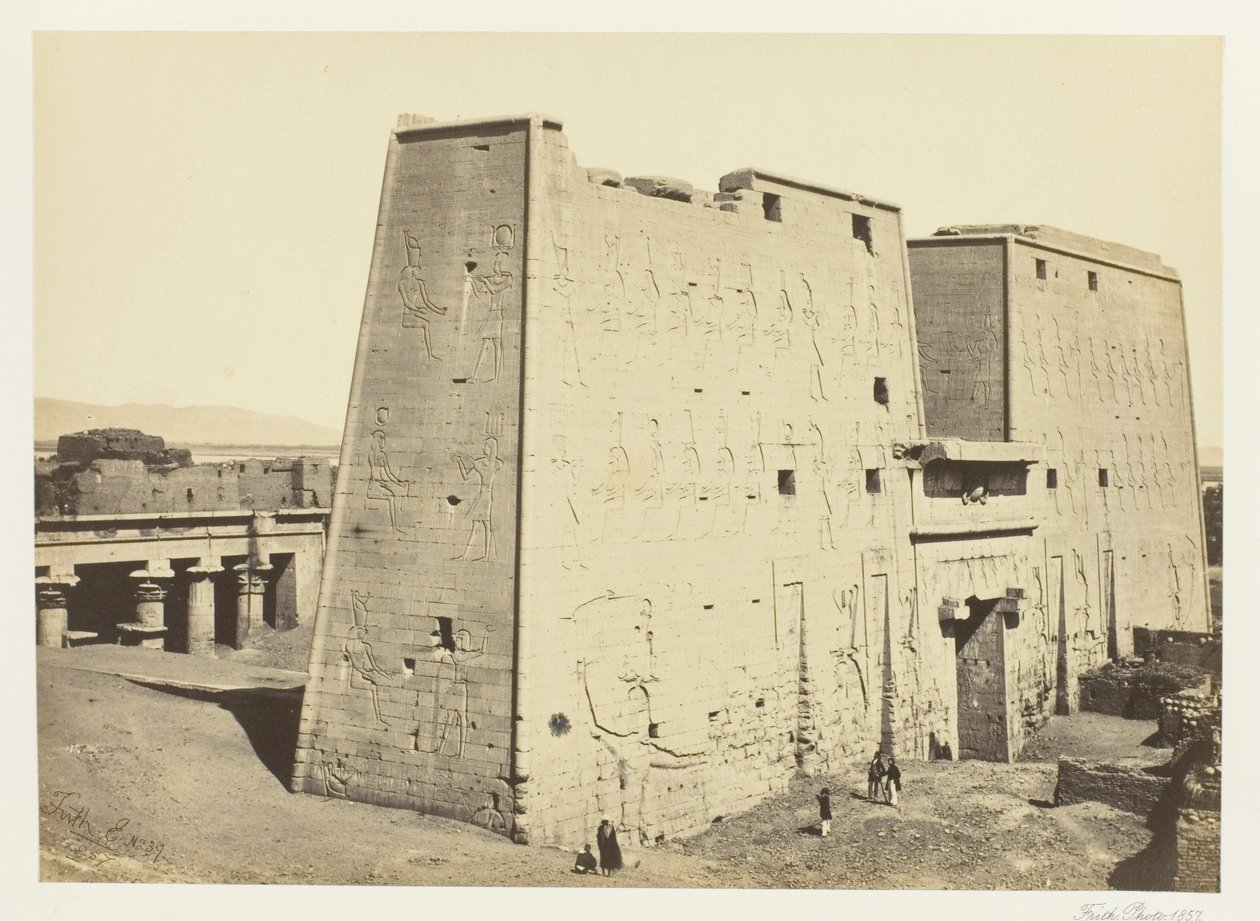 Velký pylon v Edfú, Horní Egypt od Francis Frith