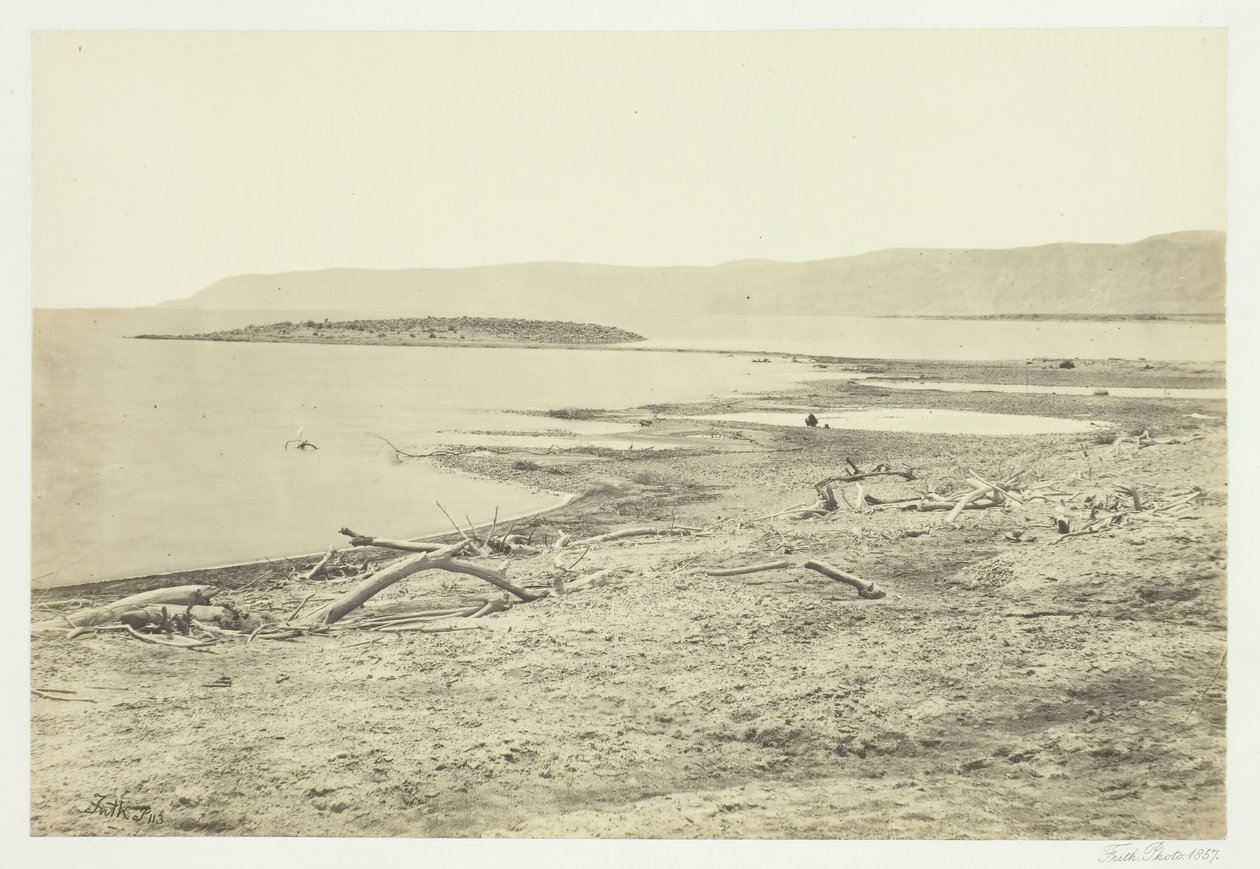 Severní pobřeží Mrtvého moře, 1857. od Francis Frith