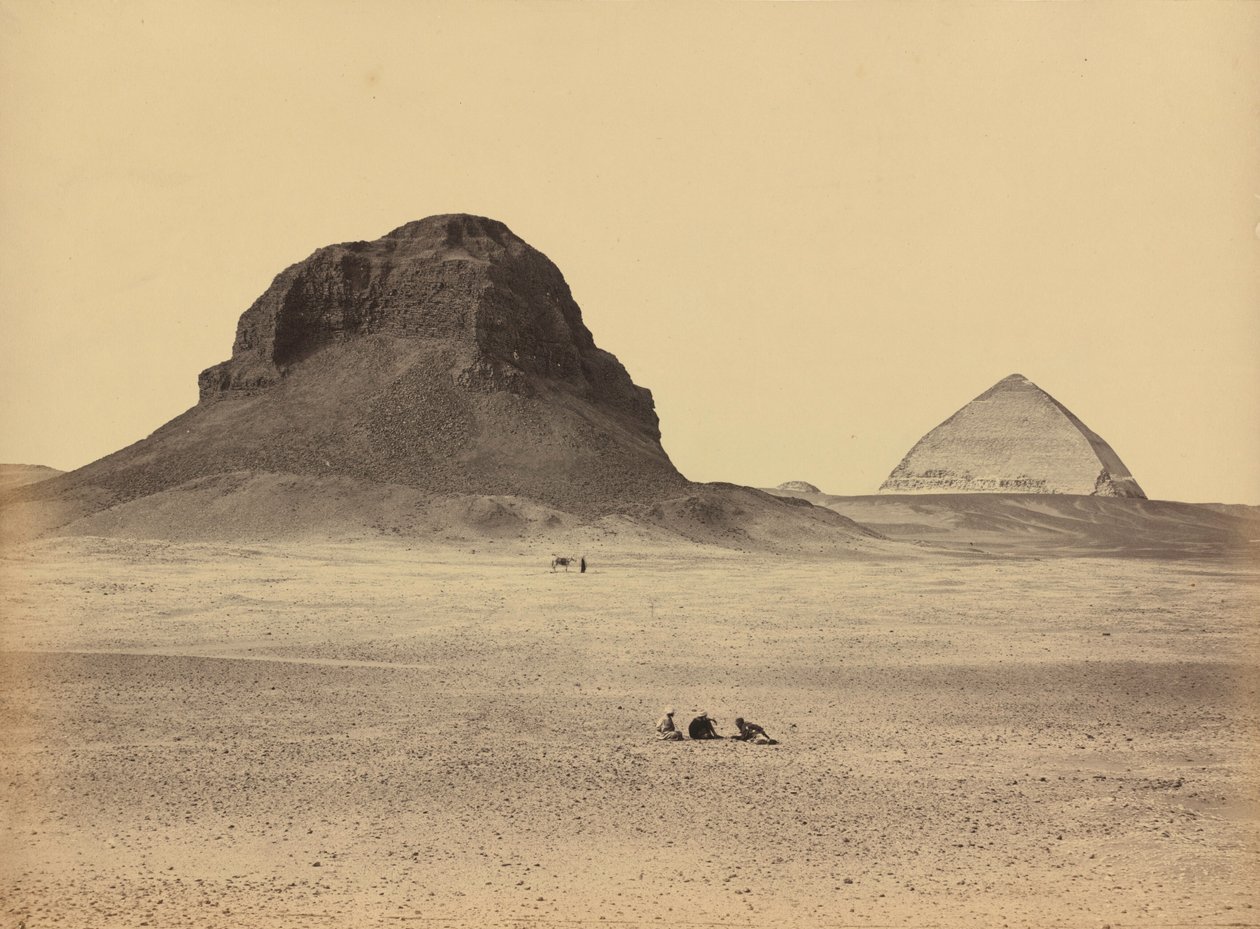 Pyramidy v Dahšúru z východu,1857 (foto) od Francis Frith