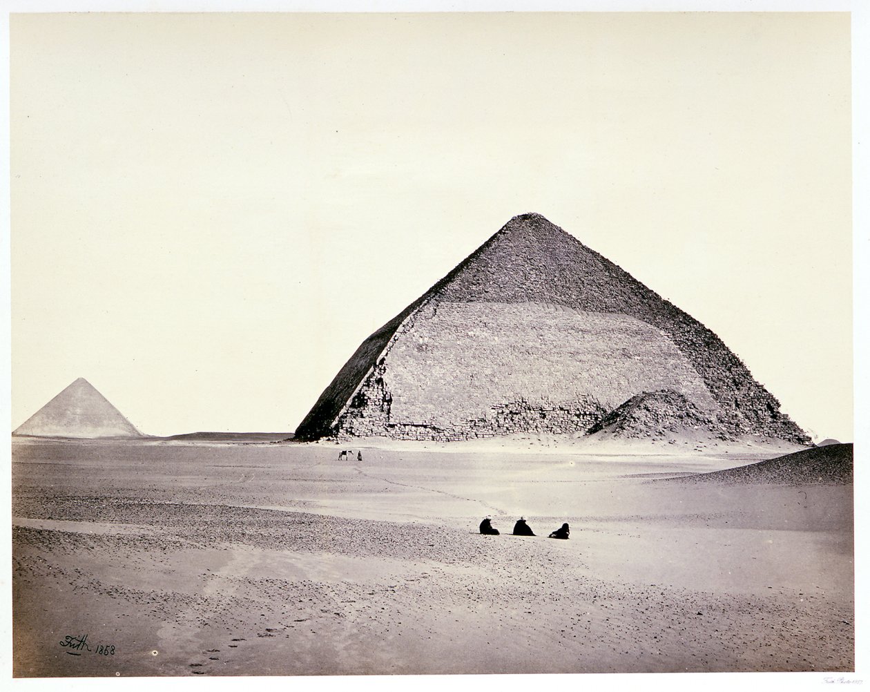 Pyramidy v Dahšúru od jihozápadu od Francis Frith