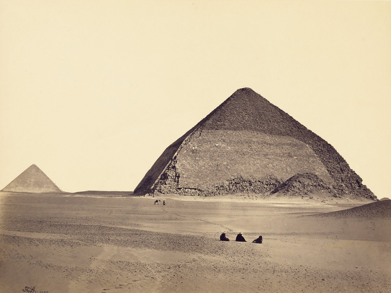 Pyramidy v Dahšúru od jihozápadu od Francis Frith