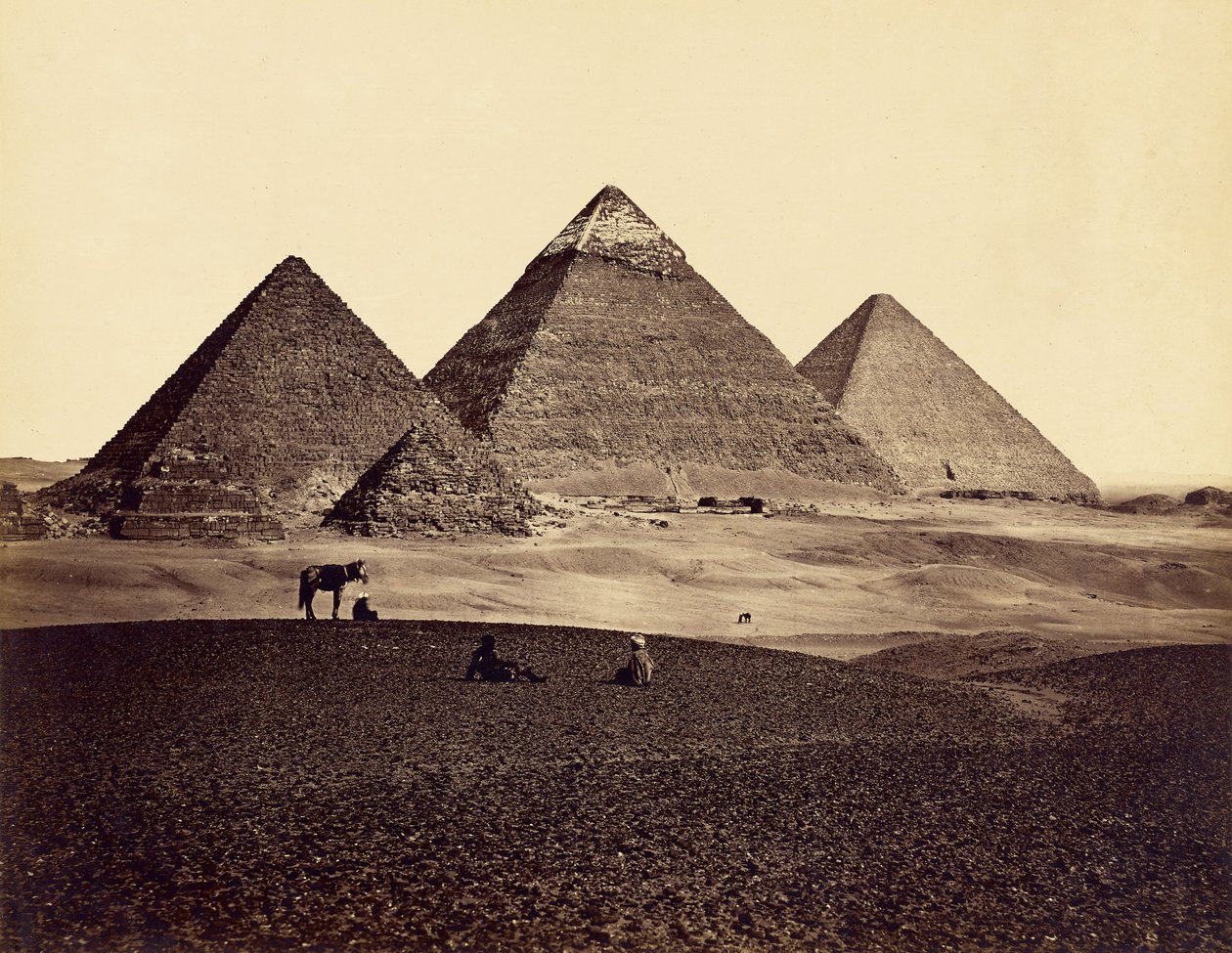 Pyramidy v Gíze od jihozápadu od Francis Frith
