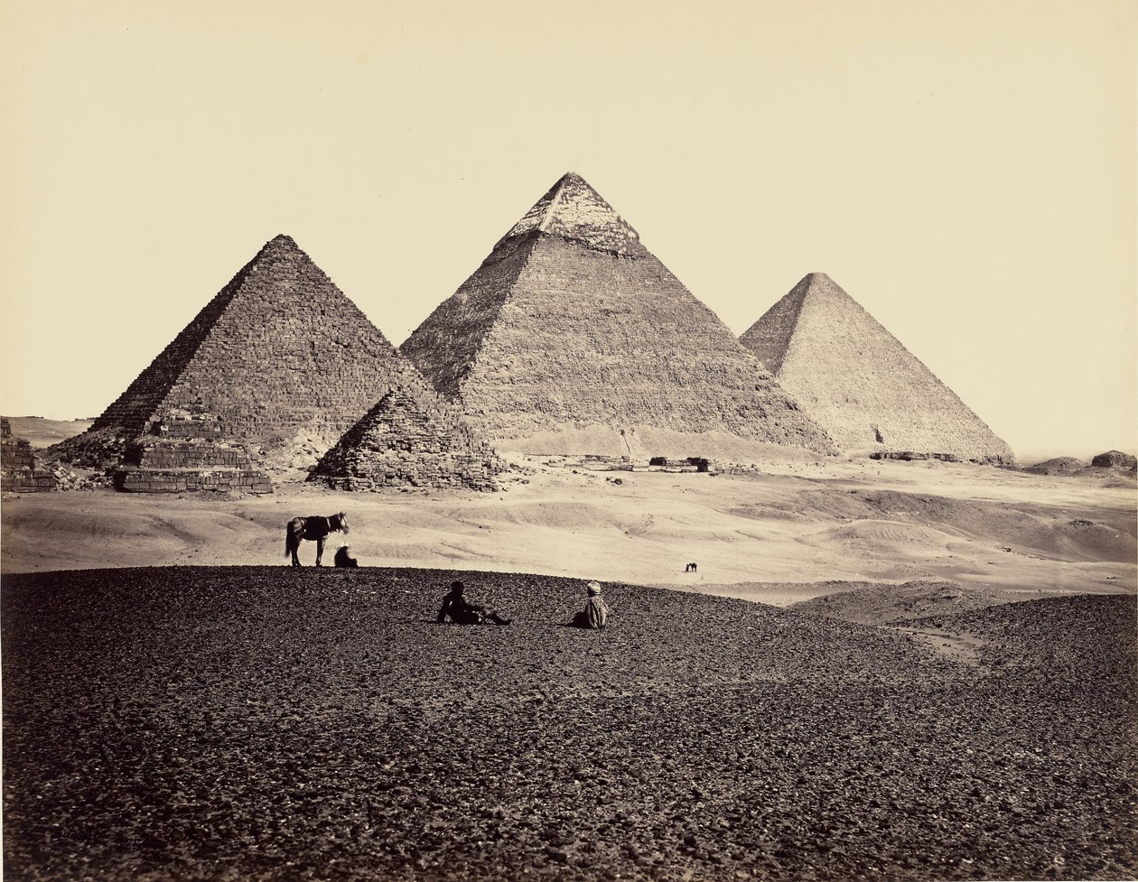 Pyramidy v Gíze od jihozápadu od Francis Frith