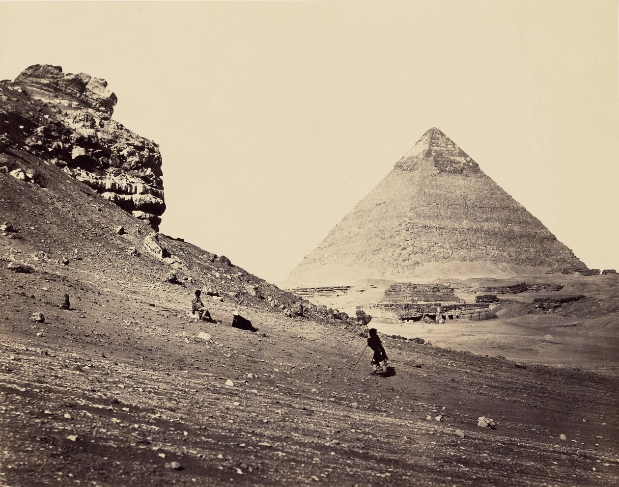 Druhá pyramida z jihovýchodu od Francis Frith