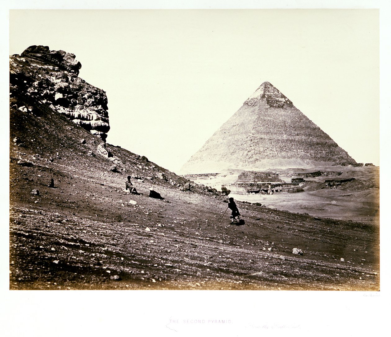 Druhá pyramida, z jihovýchodu od Francis Frith