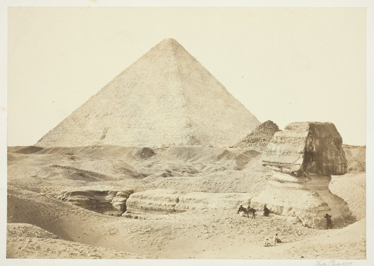 Sphynx a Velká pyramida od Francis Frith