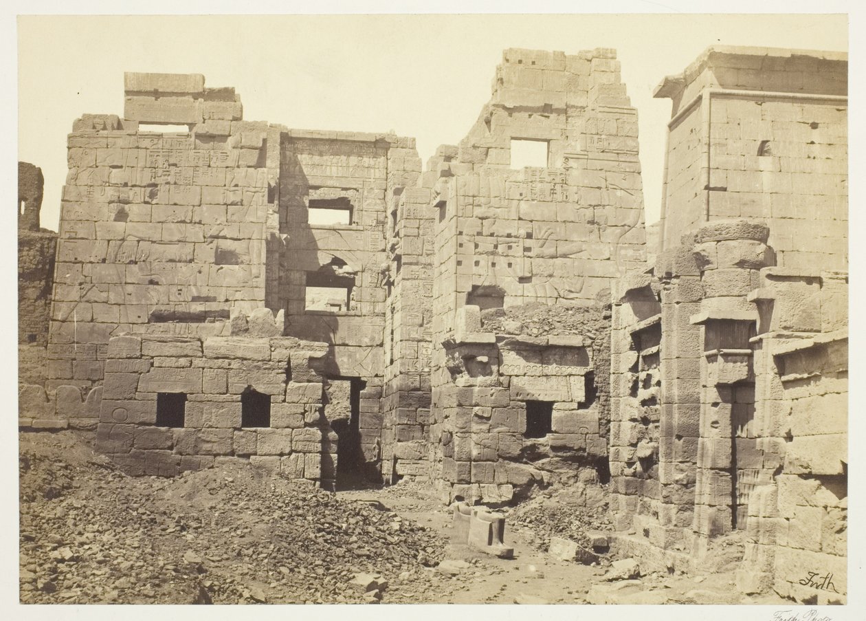 Chrámový palác, Medinet-Habu od Francis Frith