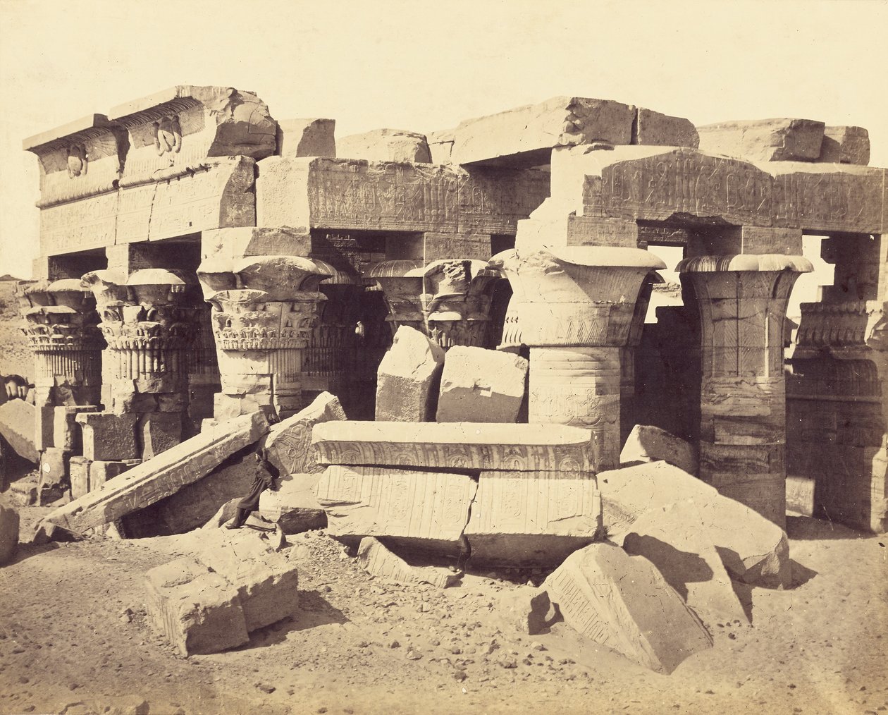 Chrám v Kom Ombu od Francis Frith