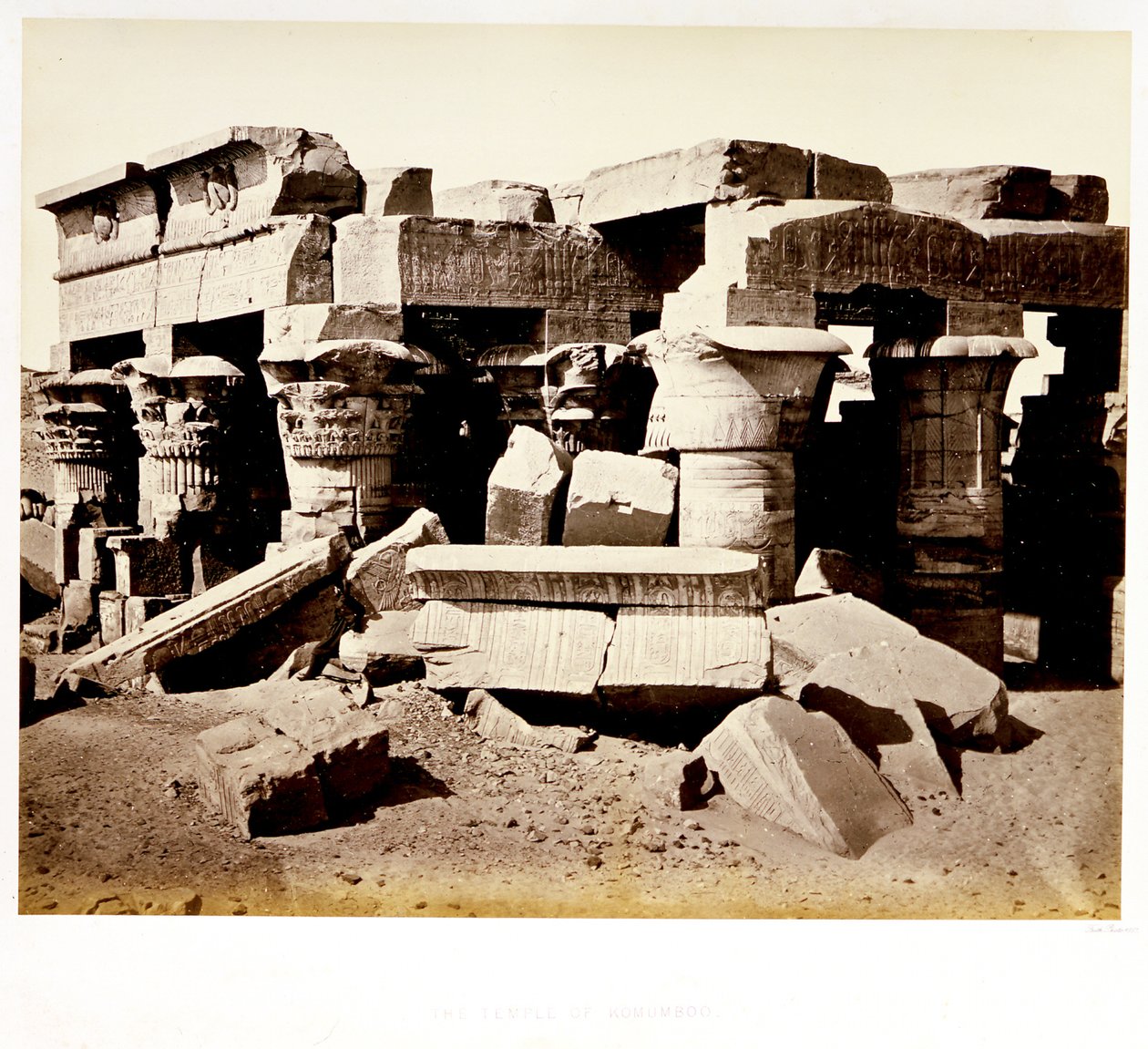 Chrám v Kom Ombu od Francis Frith
