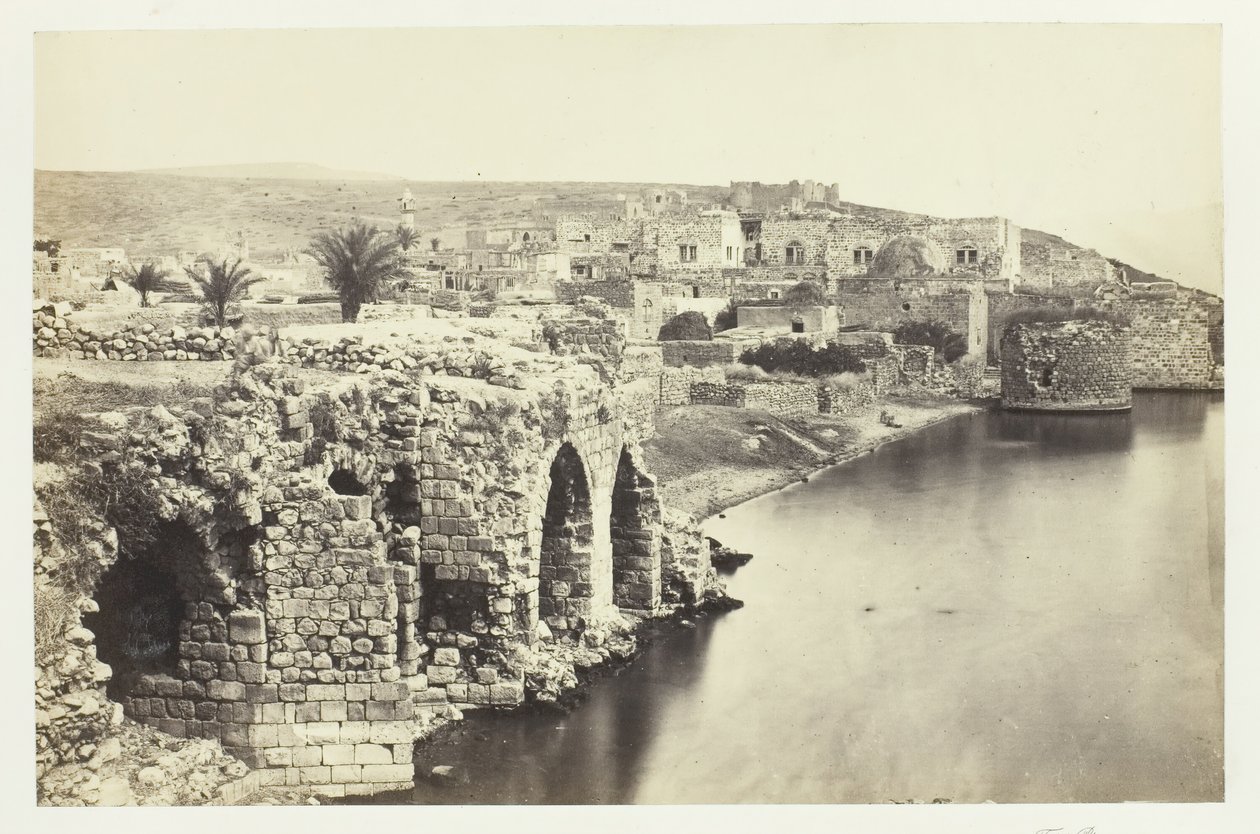 Město a jezero Tiberias, z jihu, 1857. od Francis Frith
