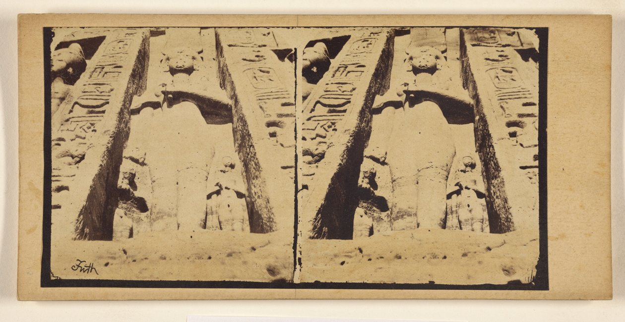 [Der kleine Felsentempel von Abu Simbel.] od Francis Frith