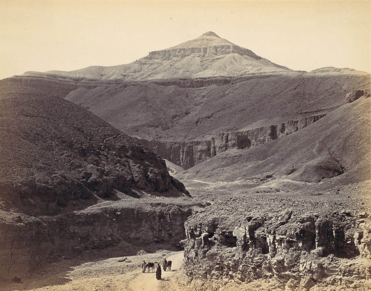 Údolí králů, Théby, ca. 1857, tištěná 70. léta 19. století. od Francis Frith