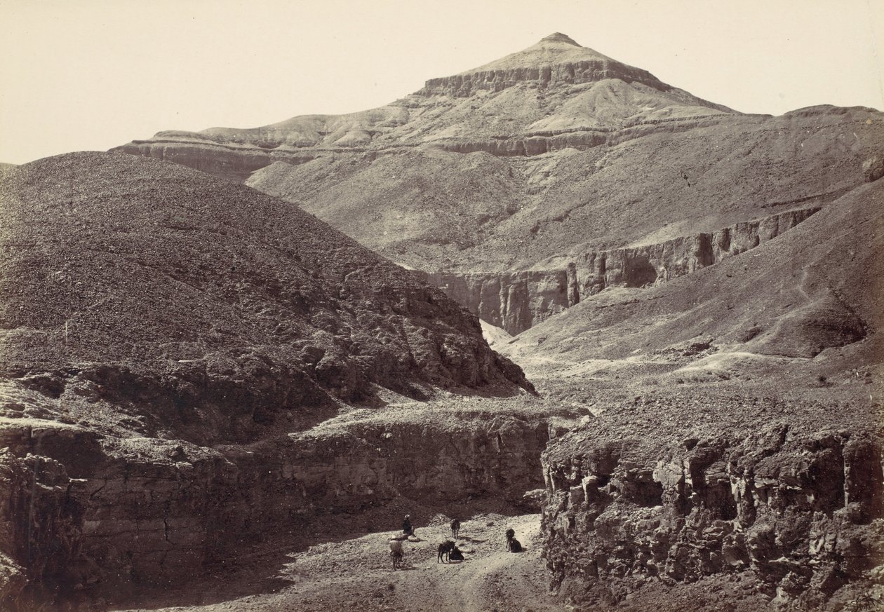 Údolí hrobek králů, Théby, 1857. od Francis Frith