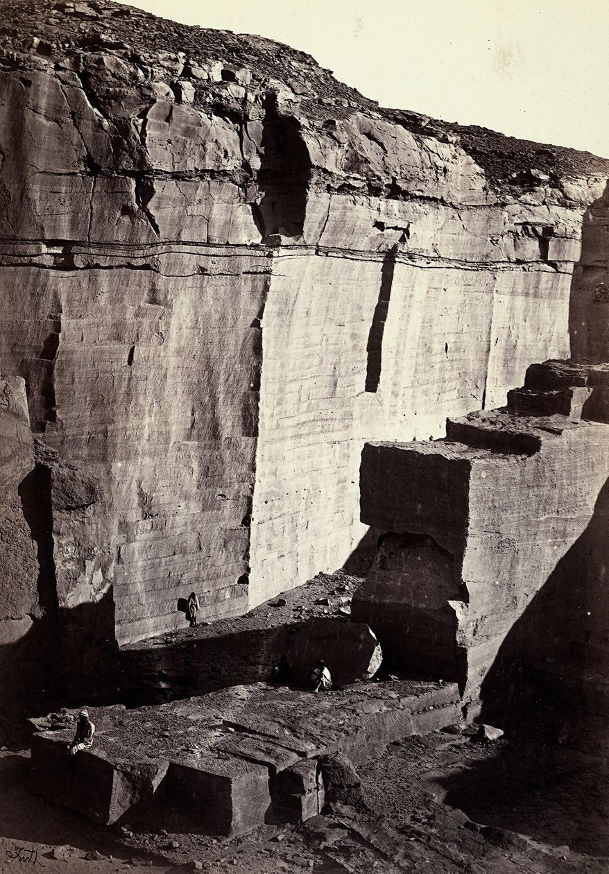 Pohled na křemíkové lomy v Egyptě od Francis Frith