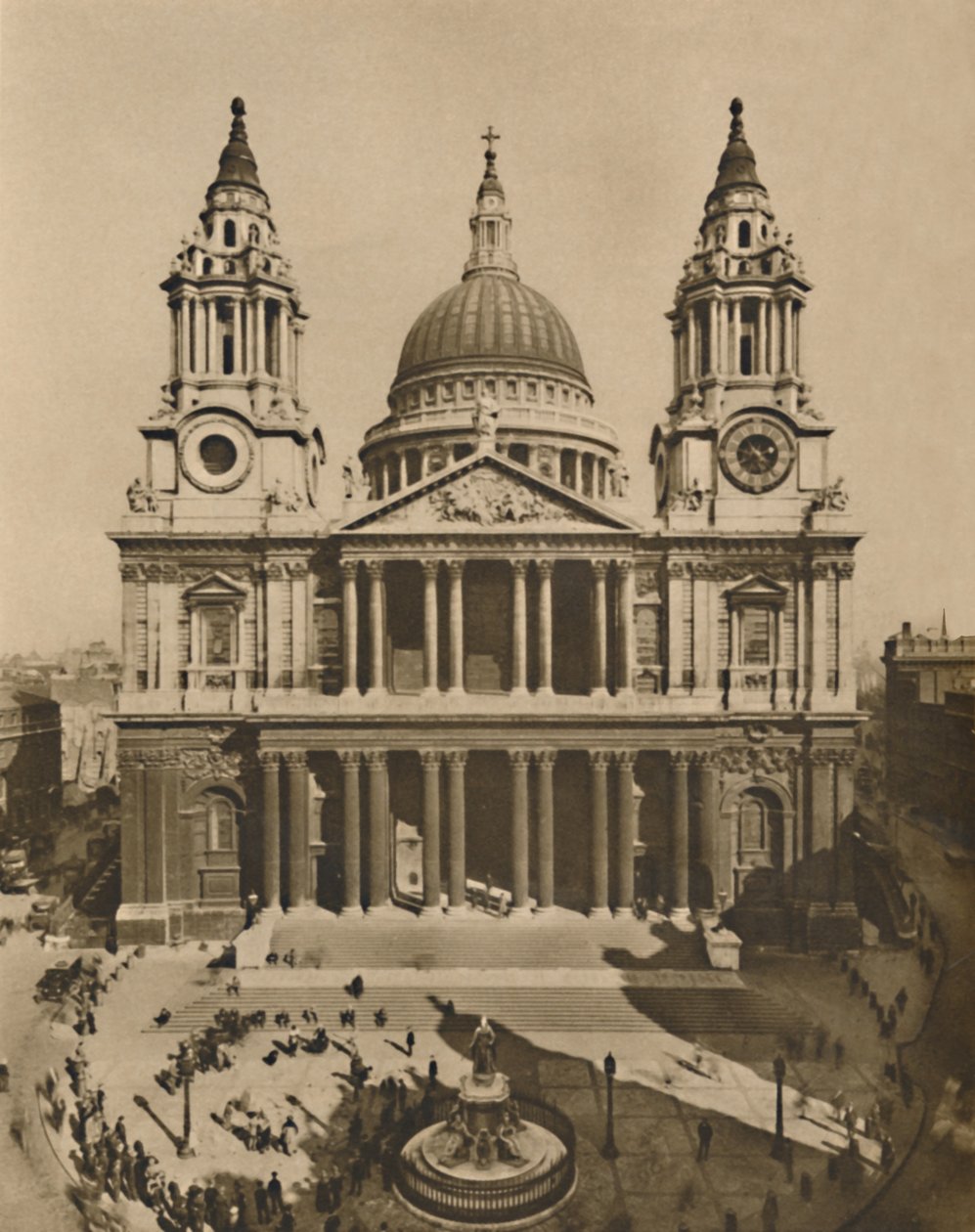 Velký kostel postavený Wrenem na místě starého St. Pauls, c1935. od Frith and Co