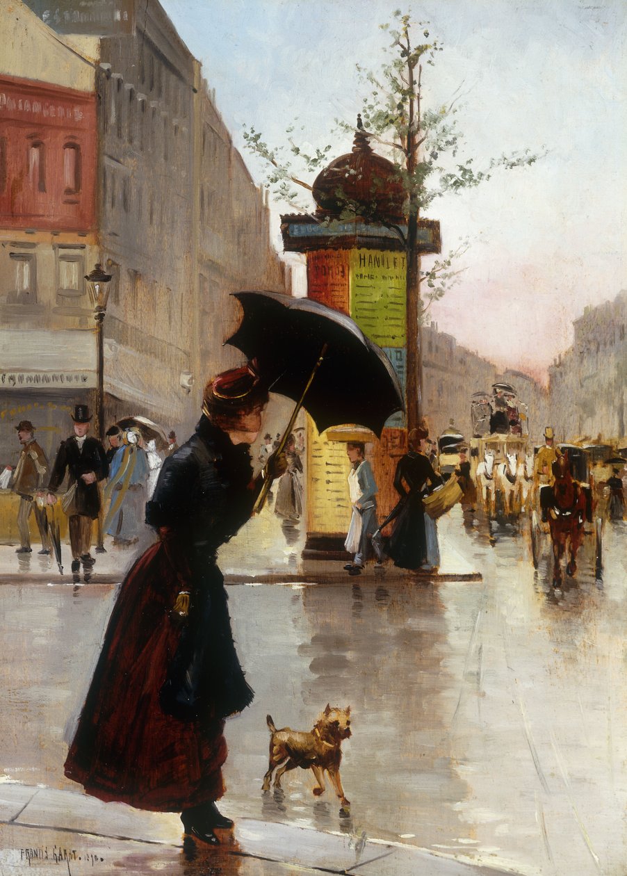 Pařížská pouliční scéna, 1890 od Francis Garat